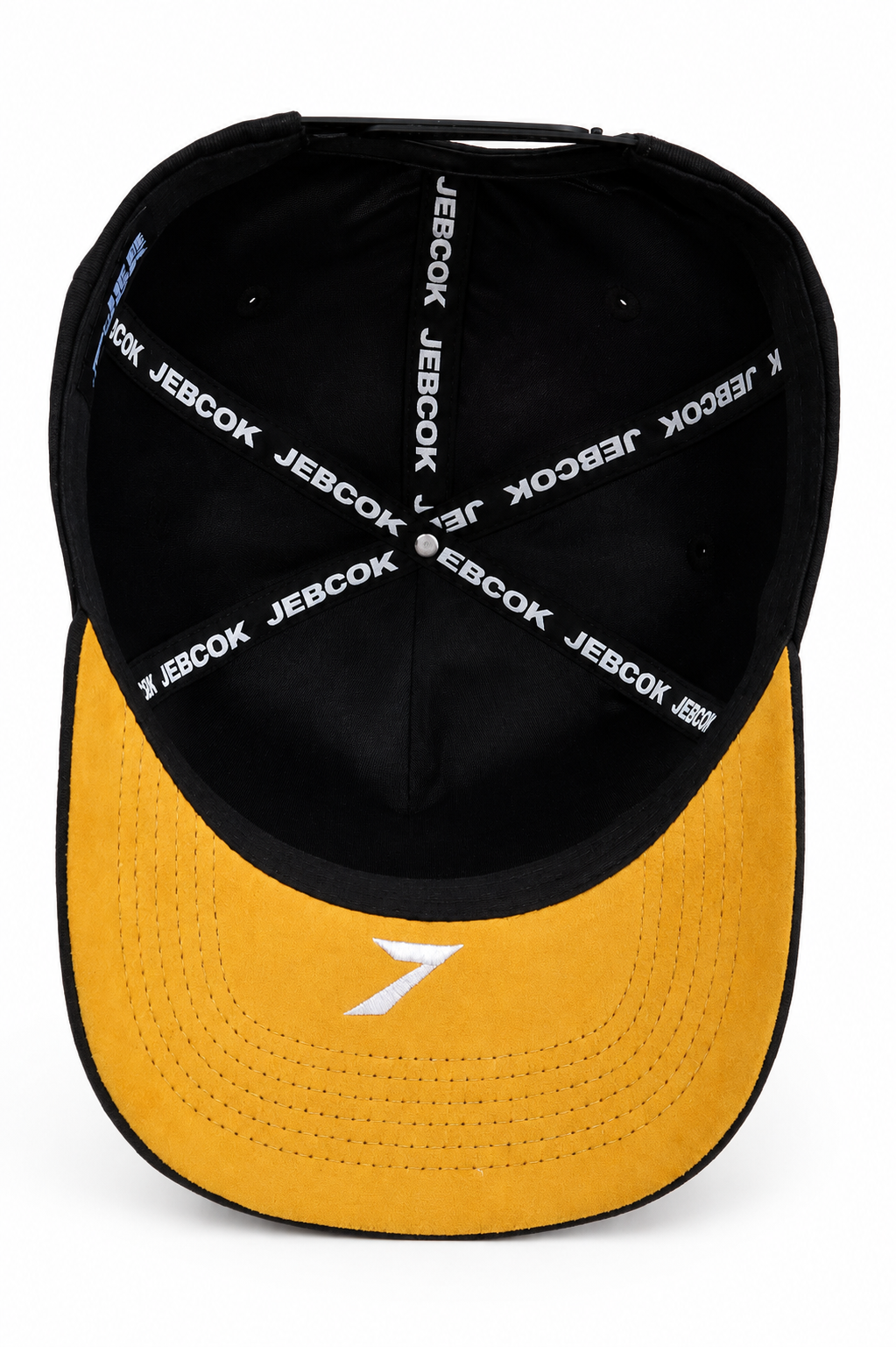 JEBCOK Three Crosses Snapback Hat | Black & Gold Rhinestone