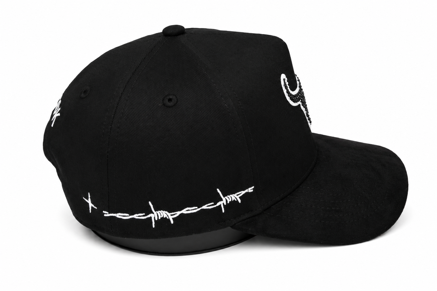 JEBCOK Bull Hat Snapback | Rhinestone Bull Head Black Cap